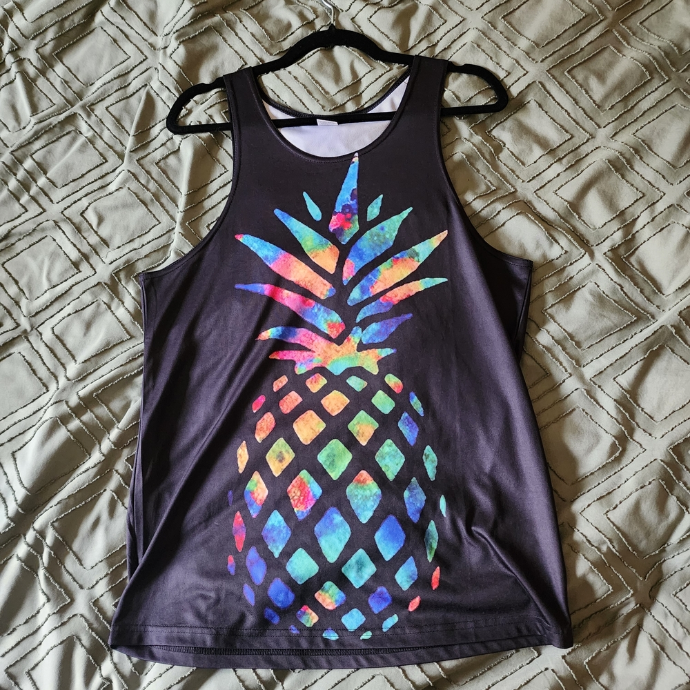 Colorful Pineapple Graphic Tank Top